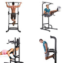 OneTwoFit Pull Up Bar Dip Station Power Tower Large Wide Push Up Station Fitness Equipment for Home Gym Exercise Chin Up Bar