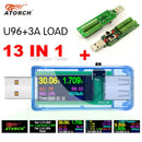 U96P 13 in 1 USB Tester Current Voltage Indicator Electric Ammeter Power Meter Charge DC Digital Multimeter Voltmeter Wattmeter