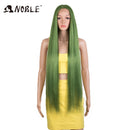 Noble Cosplay Wigs For Black Women Straight Synthetic Lace WIg 38 Inch Ombre Blonde Lace Wig Cosplay Blonde Synthetic Lace Wig