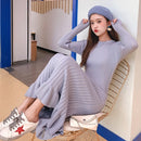 Long Sweater Dress Women Maxi Dress Knit Fishtail Long Winter Dresses Loose Women Clothing