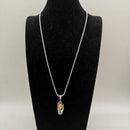 2021 New 2 tone 316L Stainless steel Buddhsim Buddha hand pendant necklace mens religion Buddha Buddhism necklace religious