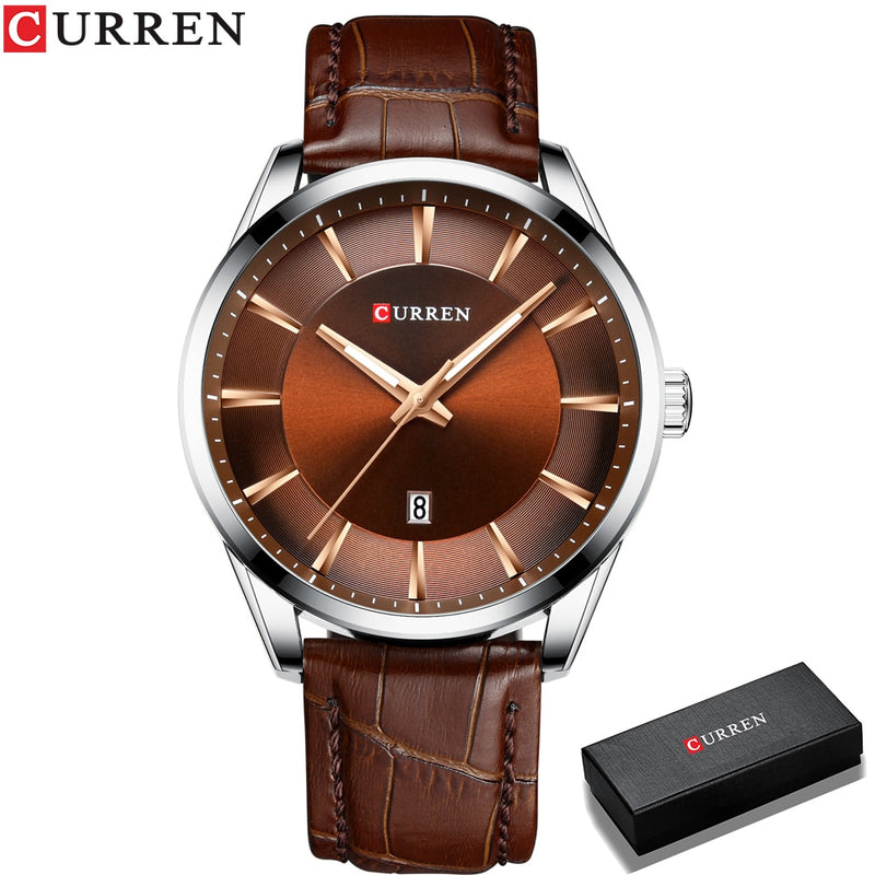 CURREN, nuevos relojes de cuarzo para hombres, relojes de pulsera con correa de cuero para hombres, Reloj de negocios de marca de lujo para hombres, Reloj para Hombres