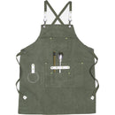 2021 Neue dicke Leinwand Unisex Schürze Lätzchen Koch Küchenschürzen für Damen Herren Café Barber BBQ Lätzchen Arbeitsuniform