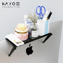KAYQEE  Desktop Rack Adjustable Screen Shelf TV Top Storage Bracket for Streaming Devices, Media Box, Speakers , Home Decor