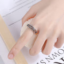 S925 full body sterling silver light luxury line cross ring female retro wild simple ins trendy fashion braided ring