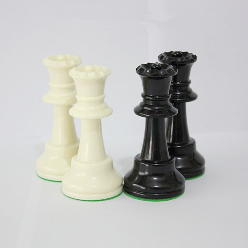 International Standard Chess Game Set Competition King 97 mm (3,82 Zoll) großes Kunststoff-Schachspiel mit Schachbrett 4 hinteres Spiel Yernea