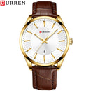 CURREN Relojes de cuarzo para hombres Correa de cuero Relojes de pulsera para hombres Marca de lujo superior Reloj de negocios para hombres 45 mm Reloj Hombres