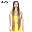 Noble Cosplay Wigs For Black Women Straight Synthetic Lace WIg 38 Inch Ombre Blonde Lace Wig Cosplay Blonde Synthetic Lace Wig