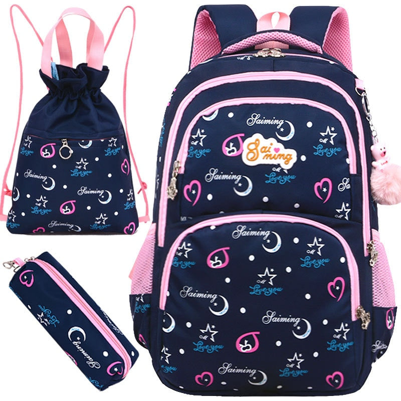 Children School Bags Girls Orthopedic Backpack Kids princess Backpacks set schoolbags Primary School backpack Kids mochilas