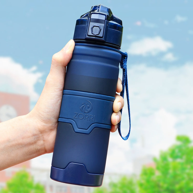 ZORRI Drak Blue Sports Water Bottle Best Reusable Protein Shaker Bpa Free Water Bottle Hiking Cycling Gym Bottle botella de agua