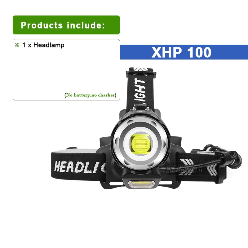 500000 LM XHP100 Powerful Led Headlamp 18650 XHP90.2 Led Headlight Rechargeable USB Head Flashlight XHP70 Zoom Head Torch Light