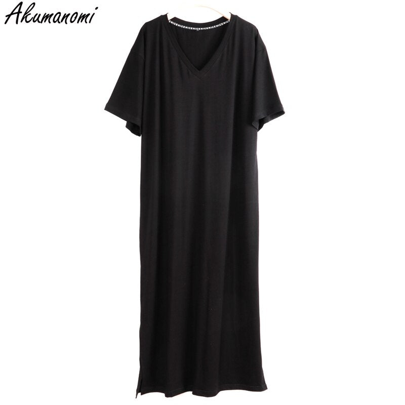 Oversized V Neck Plus Size Women Maxi Dress 4xl 5xl 6xl 7xl 8xl 9xl 10xl Summer Casual Loose Long Korean Harajuku Boho Dresses