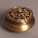 Quemador de incienso de tres patas de artesano de cobre, placa de estufa Zen Xuande, quemador de sándalo, quemador de incienso puro