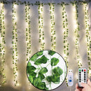 12pcs Artificial Plants Balcony Decorations Liana Led Leaf Garland Silk Rattan Leaf Vine Room Decor Home Living Exterior Terrace