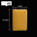 A6/A5/B5 Manager Folder Padfolio Diary Notebook and Journal Calculator Binder Spiral Note Book Business Zipper Bag Line Handbook