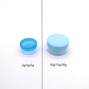 100 Uds 2g/3g/5g/10g/15g/20g tarros de plástico transparente vacíos para cosméticos contenedor de maquillaje botella de loción viales crema facial caja de Gel de muestra