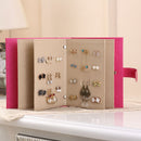 Ohrringe Schmuck Aufbewahrungsbox Halterung Ohrring Organizer Display Ständer Tragbare Schmucktasche Faltbare Buchform Leder Kreativ
