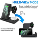 Qi 3 in 1 Charging Dock Station For iPhone 14 13 12 11 XS XR X 8 AirPods Pro iWatch 15W Fast Wireless Charger For Apple Watch 7