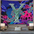 Simsant Psychedelic Tapestry Abstract Naked Girl Hippe Flower Wall Hanging Tapestries for Living Room Bedroom Dorm Home Decor
