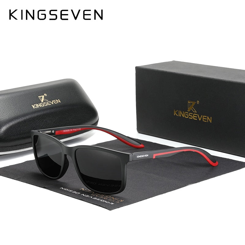 KINGSEVEN 2021 Ultra Light TR90 Sonnenbrille Herren Polarisierte TAC Anti-Burst Cat.3 Linse Fahren Sonnenbrille Damen Sport Eeywear