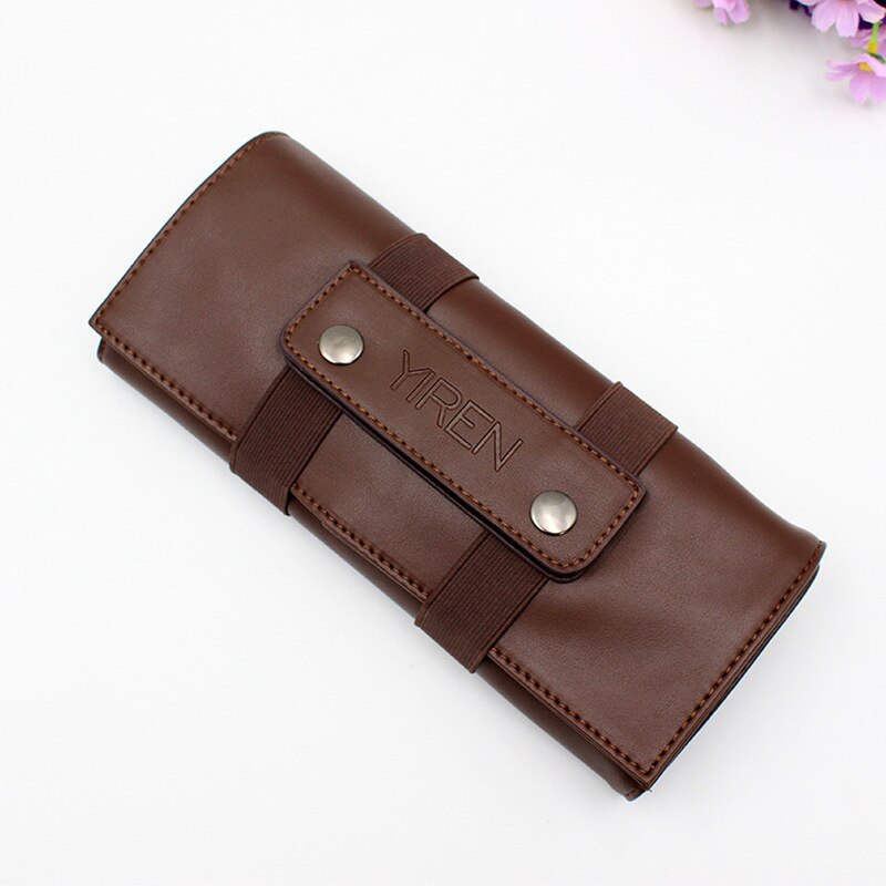 Real Leather Scissor Bag Comb Case Waist Pack Pouch Holder Hair Styling Barber Salon Cowskin Folding hair cutting scissor cases