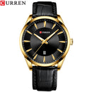 CURREN Relojes de cuarzo para hombres Correa de cuero Relojes de pulsera para hombres Marca de lujo superior Reloj de negocios para hombres 45 mm Reloj Hombres