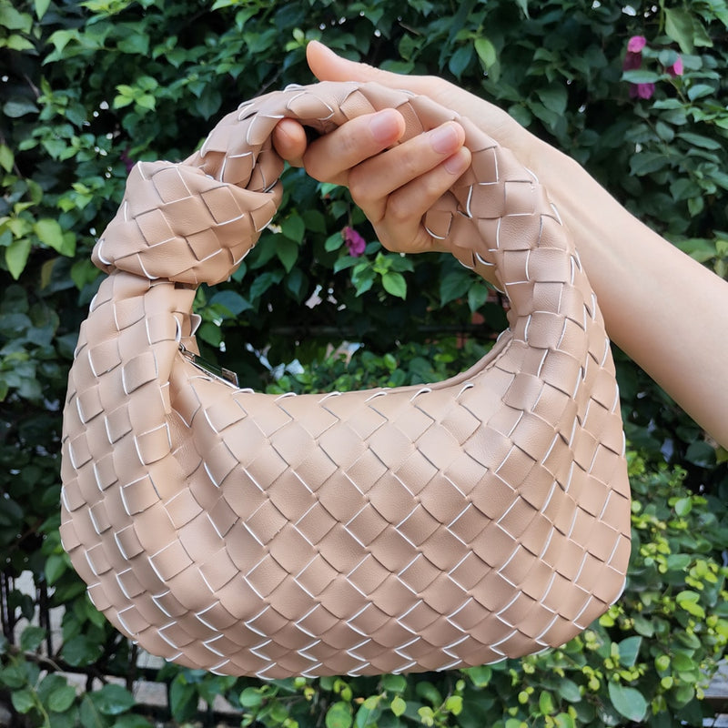 Bolso tejido de moda 2022, bolso de diseñador de lujo, bolso de mano de marca para mujer, bolsos de hombro para mujer, bolsos de primavera de PU, bolso informal de cuero