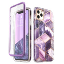 Funda i-blason para iPhone 11 Pro de 5,8 "(2019), carcasa de parachoques de mármol brillante de cuerpo completo Cosmo con Protector de pantalla integrado
