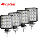 Mini Led Arbeitslicht Runder Scheinwerfer 42W Auto Arbeitsscheinwerfer Offroad Nebelscheinwerfer Lampe Nacht 12/24V LED Lichtleiste Fahrlicht