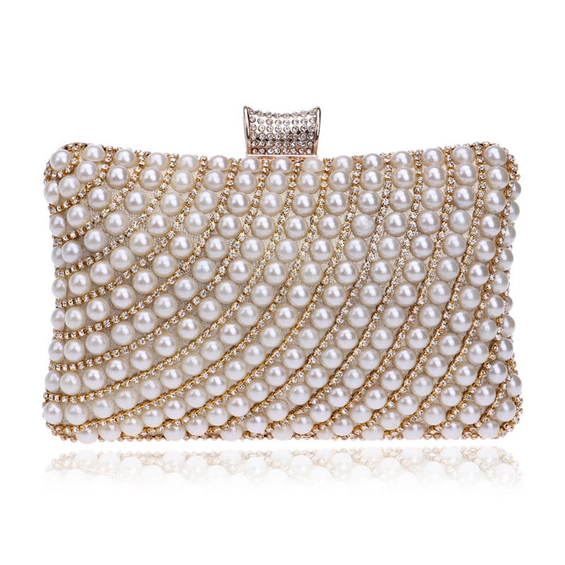 GLOIG Fashion Damen Quaste Abendtaschen Diamanten Perlen Clutch Hochzeit Geldbörse Schulter Party Laedes Case Geldbörse