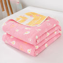 New 6 Layer 100% Cotton Gauze Baby Blankets Baby Muslin Swaddle for Newborn Soft Breathable Small Quilt Knee Blanket Bath Towel
