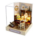 Casa de muñecas muebles Diy miniatura 3D madera Miniaturas casa de muñecas juguetes para niños regalos de cumpleaños Casa gatito diario H013