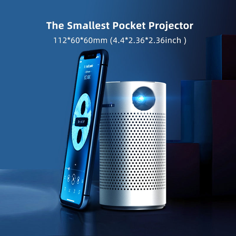 BYINTEK P7 Pocket Portable Pico Smart Android Wifi 1080P TV LASEr Mini LED Home Theater DLP Proyector para teléfono inteligente