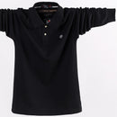 Herren Poloshirt Herren Business Arbeit Casual Baumwolle Herren Top T-Shirts Herbst Langarm Umlegekragen Poloshirts Plus Größe 5XL 6XL