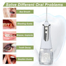Oral Irrigator USB Rechargeable Water Flosser Portable Dental Water Jet 350ML Water Tank Waterproof Teeth Cleaner