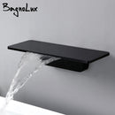 Waterfall Sink Faucet Shelf Basin Water Mixer Tap Quality Black Wall Mounted Brass Elegant Life Decoration Bathroom Hotel