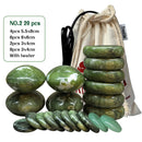 Tontin Jade esmalte terapia masaje con piedras calientes conjunto masajeador espalda masajeador cuidado de la salud piedras para masaje columna basalto piedra spa