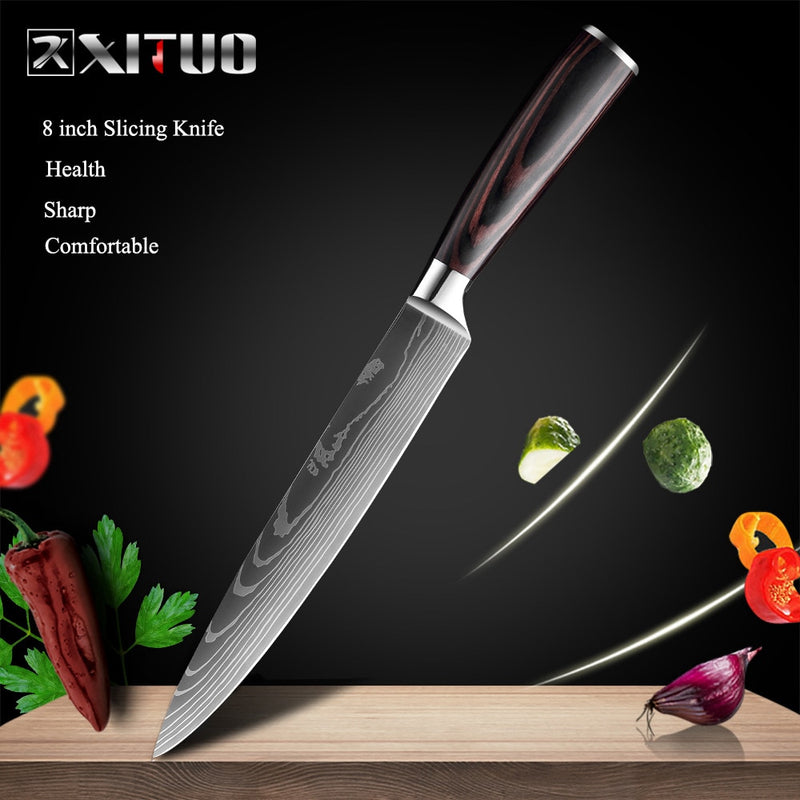 XITUO Kitchen Chef Knives Set High Carbon Stainless Steel Sharp Boning Steak Knife Slicing Santoku Chef knife Cooking Tool