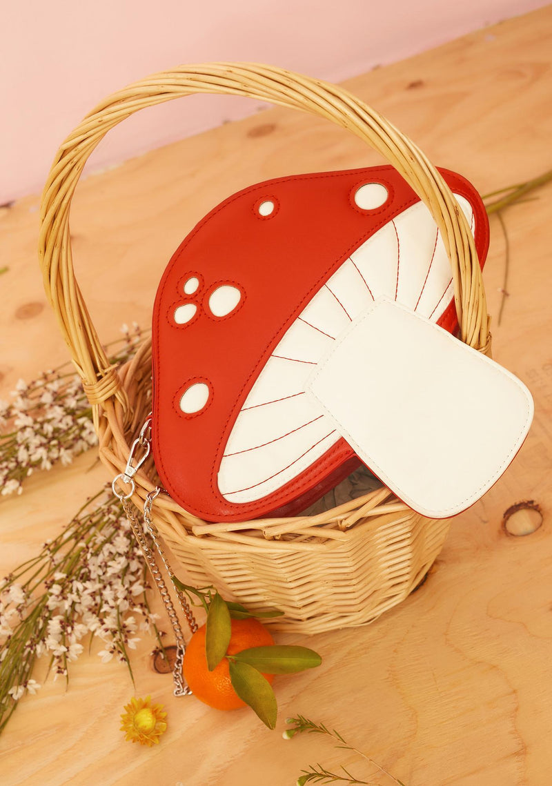 Cute Red Mushroom Design Shoulder Bag Fashion Girl&