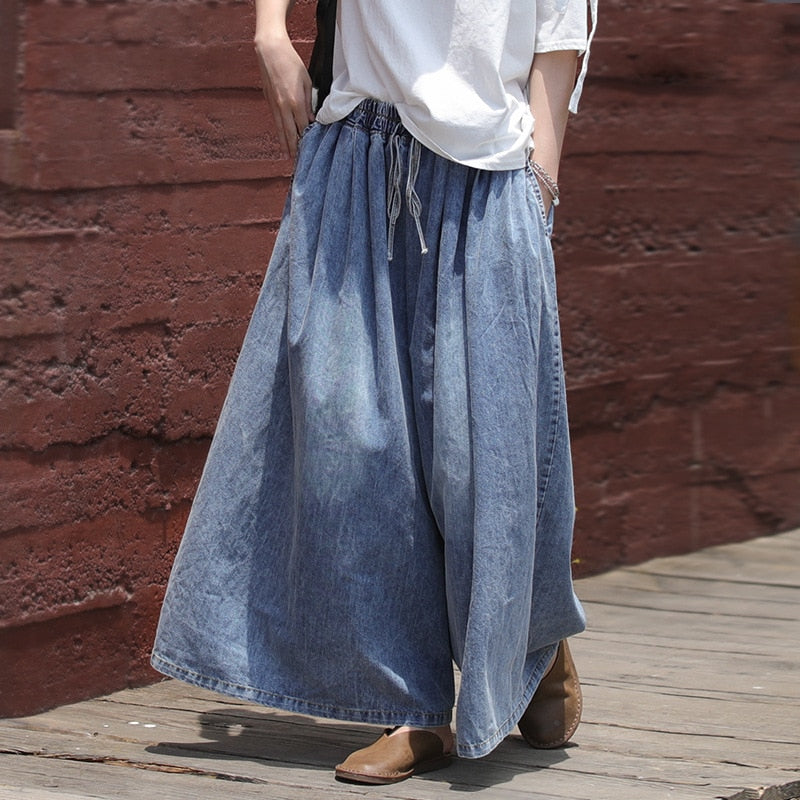 NINI WONDERLAND Spring Autumn Cotton Jeans 2021 Denim Loose Wide Leg Pants Women High Waist  Vintage Retro Pants Female Trousers