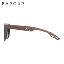 BARCUR Square Sunglasses Bamboo Women Brown Wood Sun glasses Men Polarized Vintage oculos de sol lunette de soleil femme