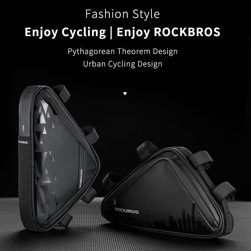 ROCKBROS Bike Bicycle Front Frame Triangle Bag Ultra-light Tube Small Packet Repair Tool Pouch Cycling Outdoor Sports Accessory