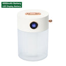 Humidificador de aire portátil de gran capacidad, batería de 4000mah, generador de niebla de coche eléctrico USB, humidificadores, difusores con lámpara, 2 salidas de niebla