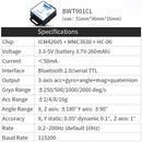 BWT61CL High-Precision Bluetooth Accelerometer+Gyroscope+Angle(XYZ, 100HZ), 6-Axis MPU6050 AHRS Inclinometer, Support PC/Android