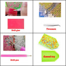 Ocean landscape full drill round square Diamond Embroidery nordic beach pink bus 5d Diy diamond painting kits Diamond Mosaic