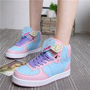 Anime Cosplay Pink Lolita Shoes Round Head Flat Heel Color Matching Kawaii Shoes Kawaii Girl Gothic Loli Cos Women&