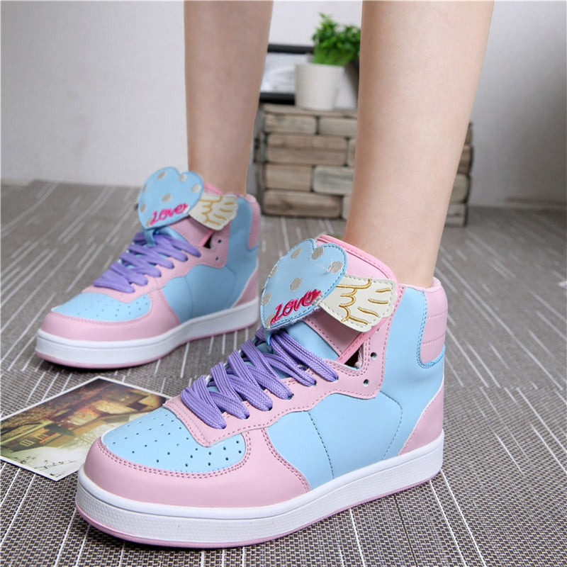 Anime Cosplay Pink Lolita Shoes Round Head Flat Heel Color Matching Kawaii Shoes Kawaii Girl Gothic Loli Cos Women&