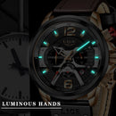 ¡Novedad de 2022! Relojes para hombre, cronógrafo de cuero de la mejor marca LIGE, reloj deportivo resistente al agua con fecha automática, reloj de cuarzo para hombre, reloj Masculino