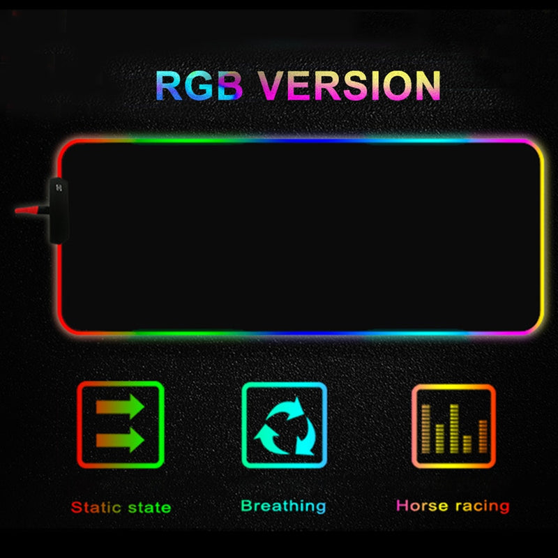 Alfombrilla de ratón para juegos CSGO de 900x400mm, alfombrilla de ratón grande RGB para Gamer, alfombrilla de ratón para ordenador, alfombrilla de retroiluminación Led, alfombrilla de escritorio para teclado XXL