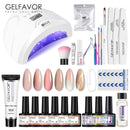 Gelfavor Gel Nail Polish Manicure Set Semipermanent Nail Polish UV Varnish Hybrid Soak-off Gel Kits For Extension Nail Art